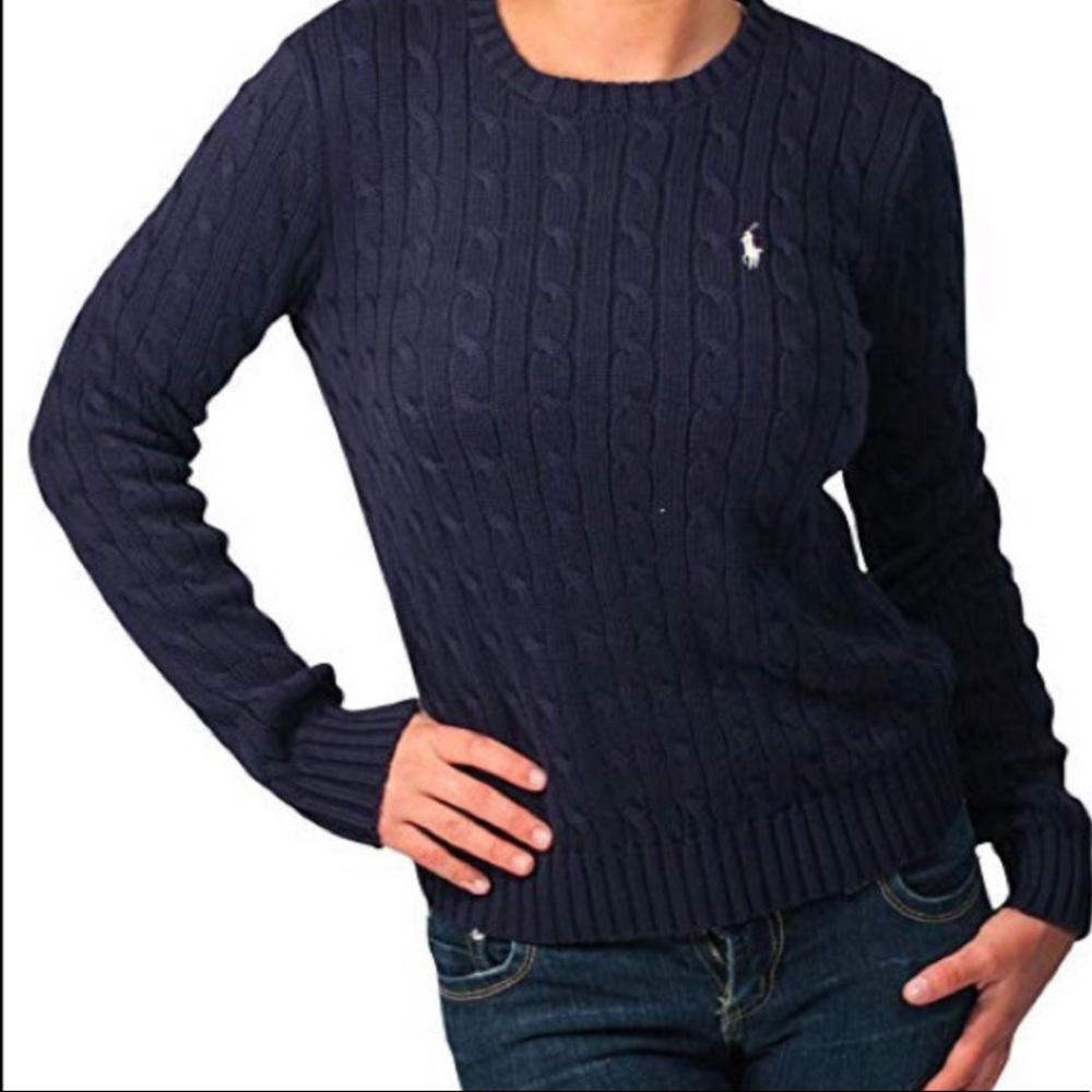 Ralph Lauren Cable Knit Sweater Navy
